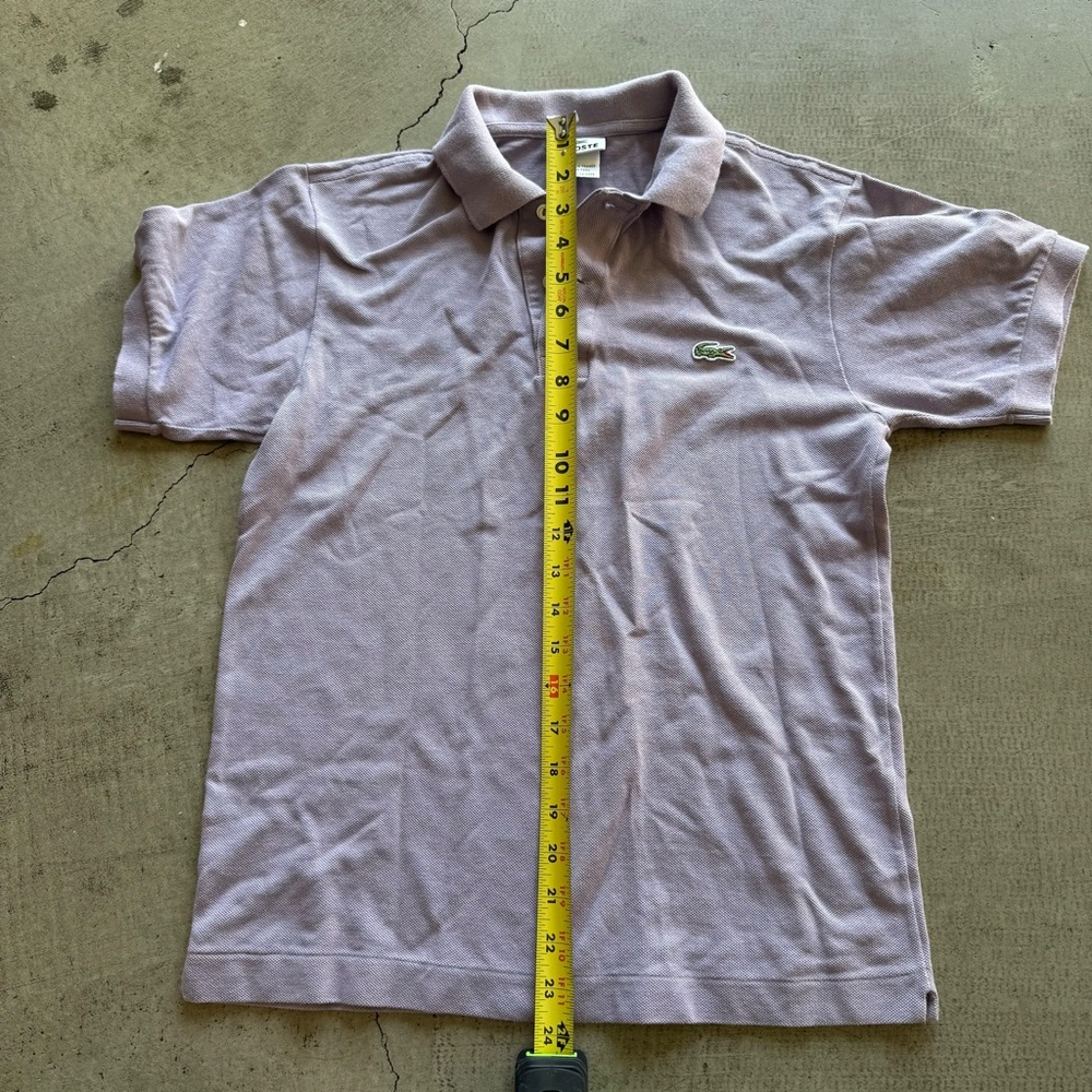 Lacoste / polo shirt / lilac - lite purple / size 2 - Picture 3 of 6